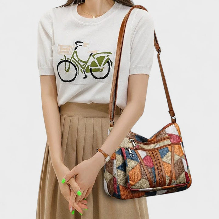 Dorothea | Mosaik Leder Handtasche