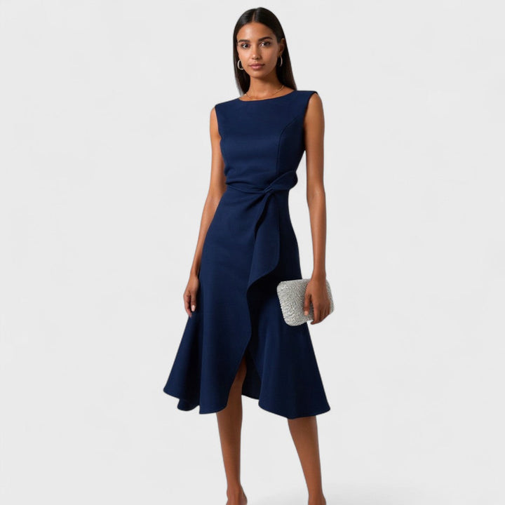 Jelena | asymmetrisches plissiertes Kleid