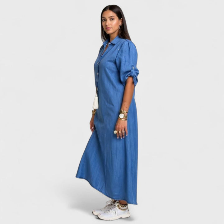 Ilse™ | Sommer Hemdkleid mit Knöpfen