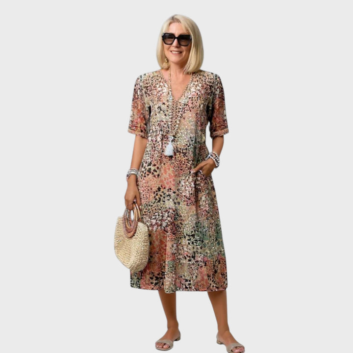 FLAVIA | Kleid mit V-Ausschnitt