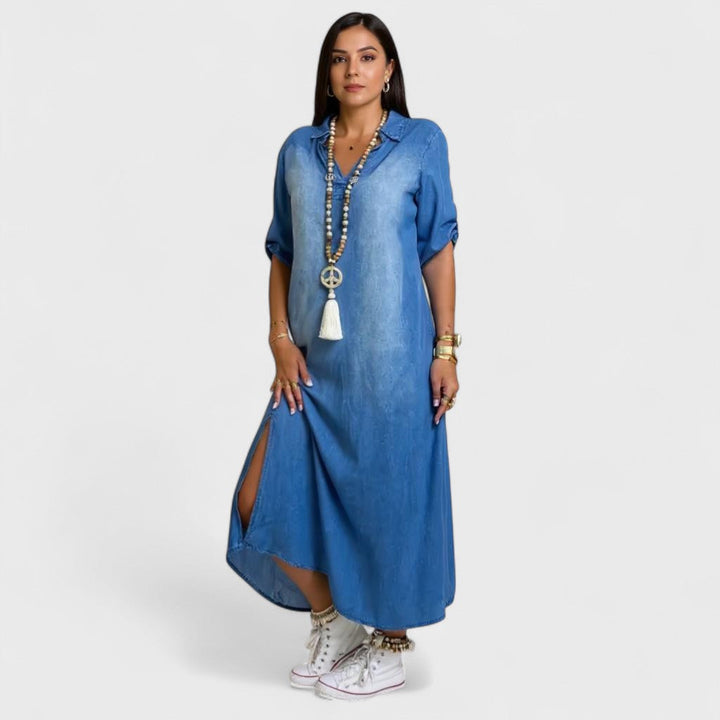 Ilse™ | Sommer Hemdkleid mit Knöpfen
