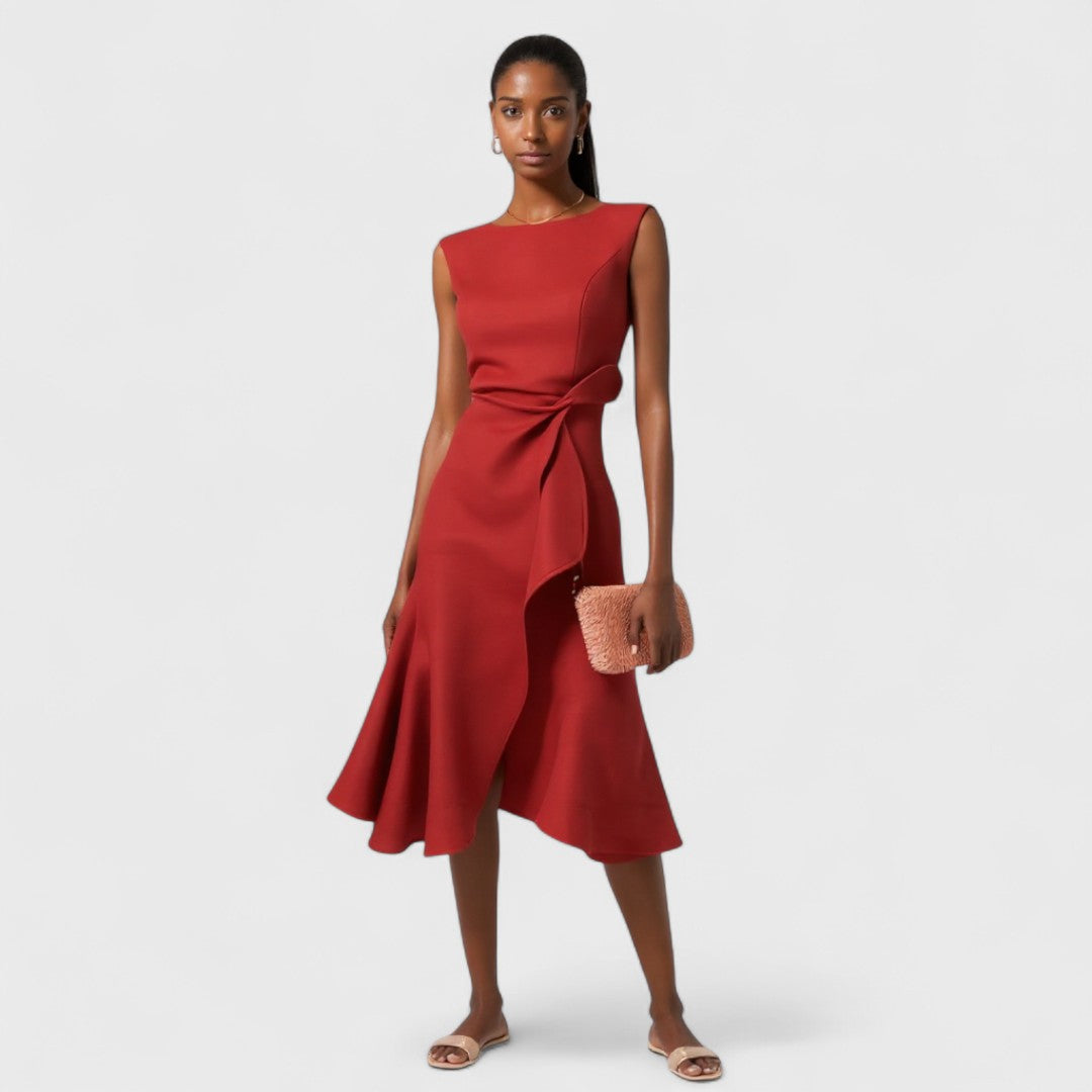 Jelena | asymmetrisches plissiertes Kleid