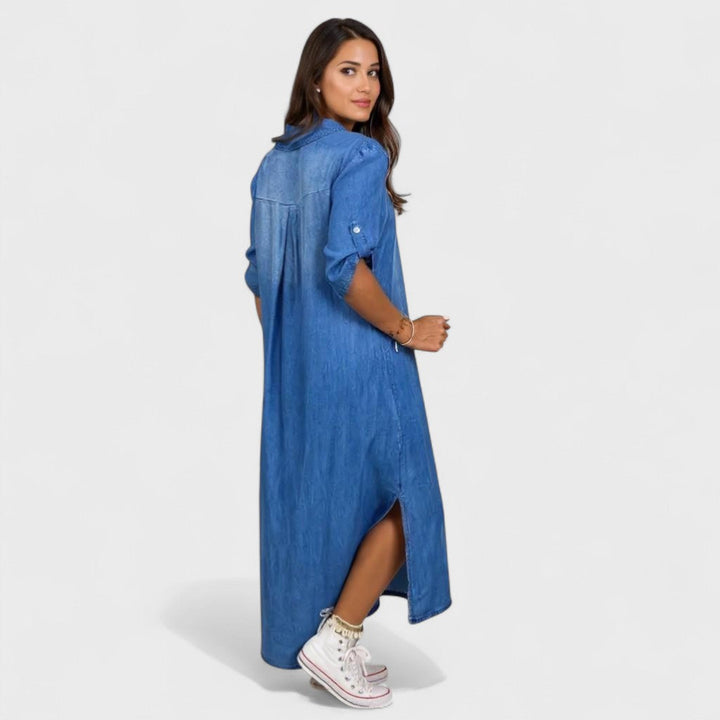 Ilse™ | Sommer Hemdkleid mit Knöpfen