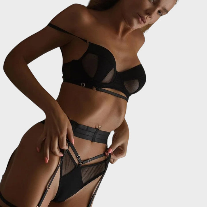 Adriana | 3-teiliges französisches Dessous-Set