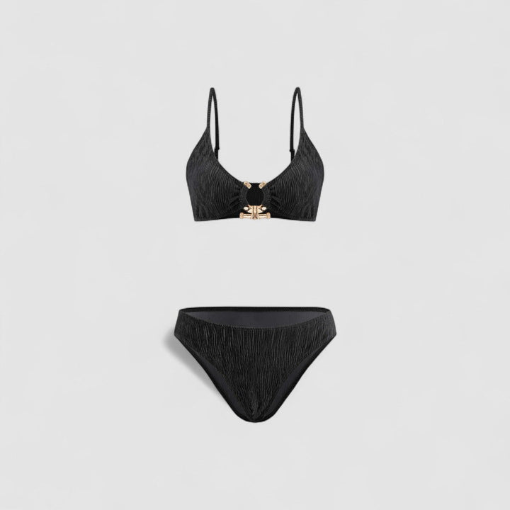 VIOLA | Samt-Bikini mit Sarong – 3 Teile