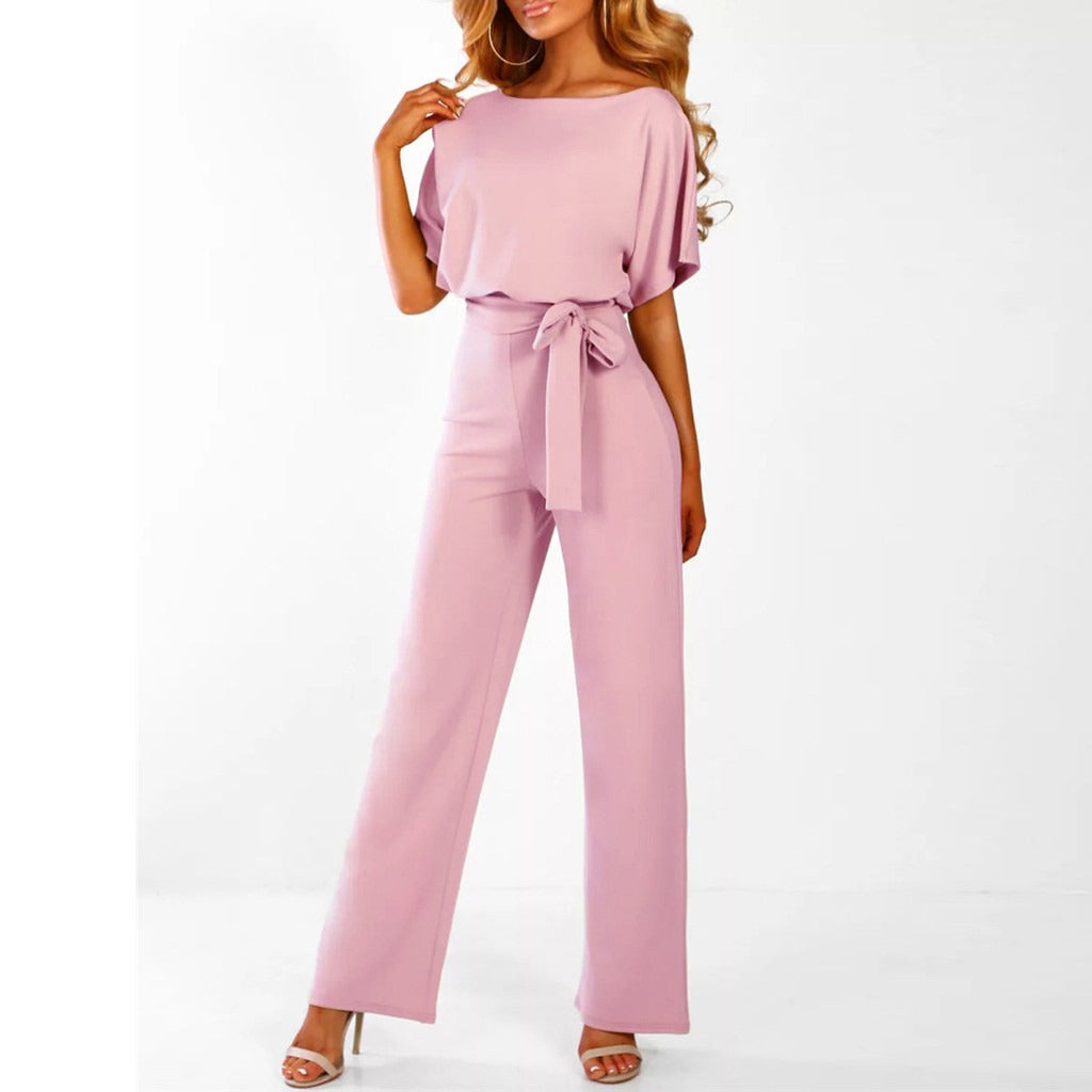 Laverna - Stilvolles Gürtel-Jumpsuit mit weitem Bein