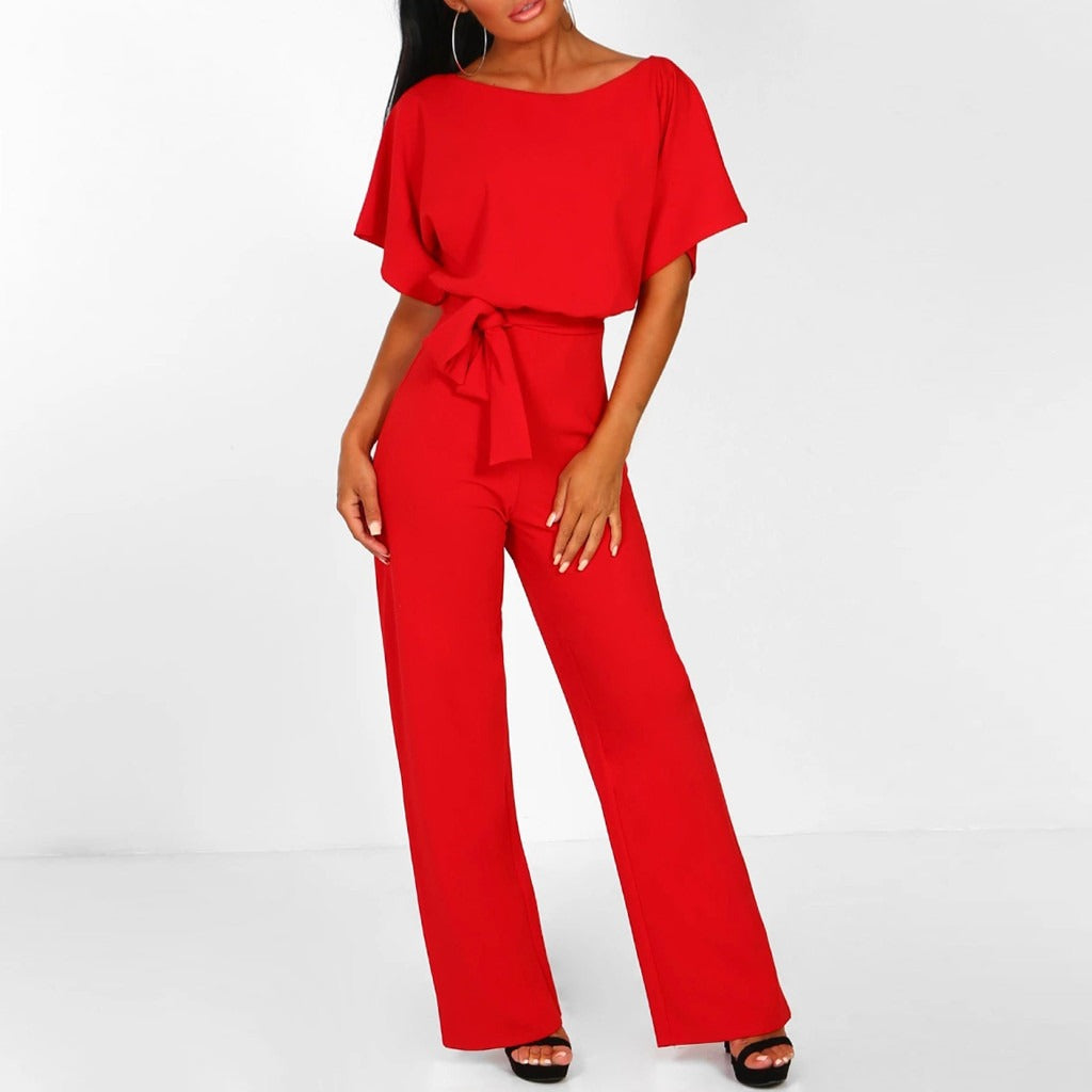 Laverna - Stilvolles Gürtel-Jumpsuit mit weitem Bein