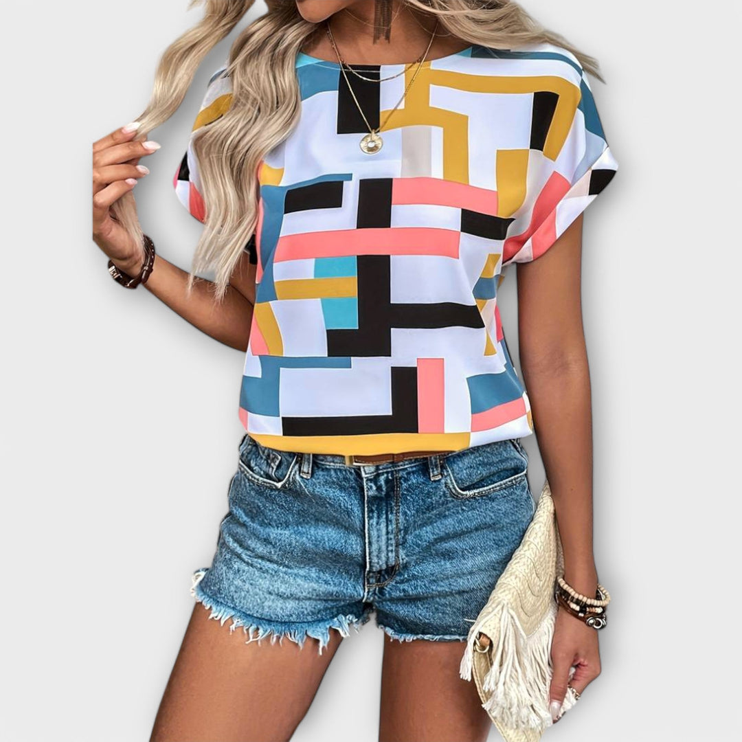 Chloe - Kurzärmlige Bluse