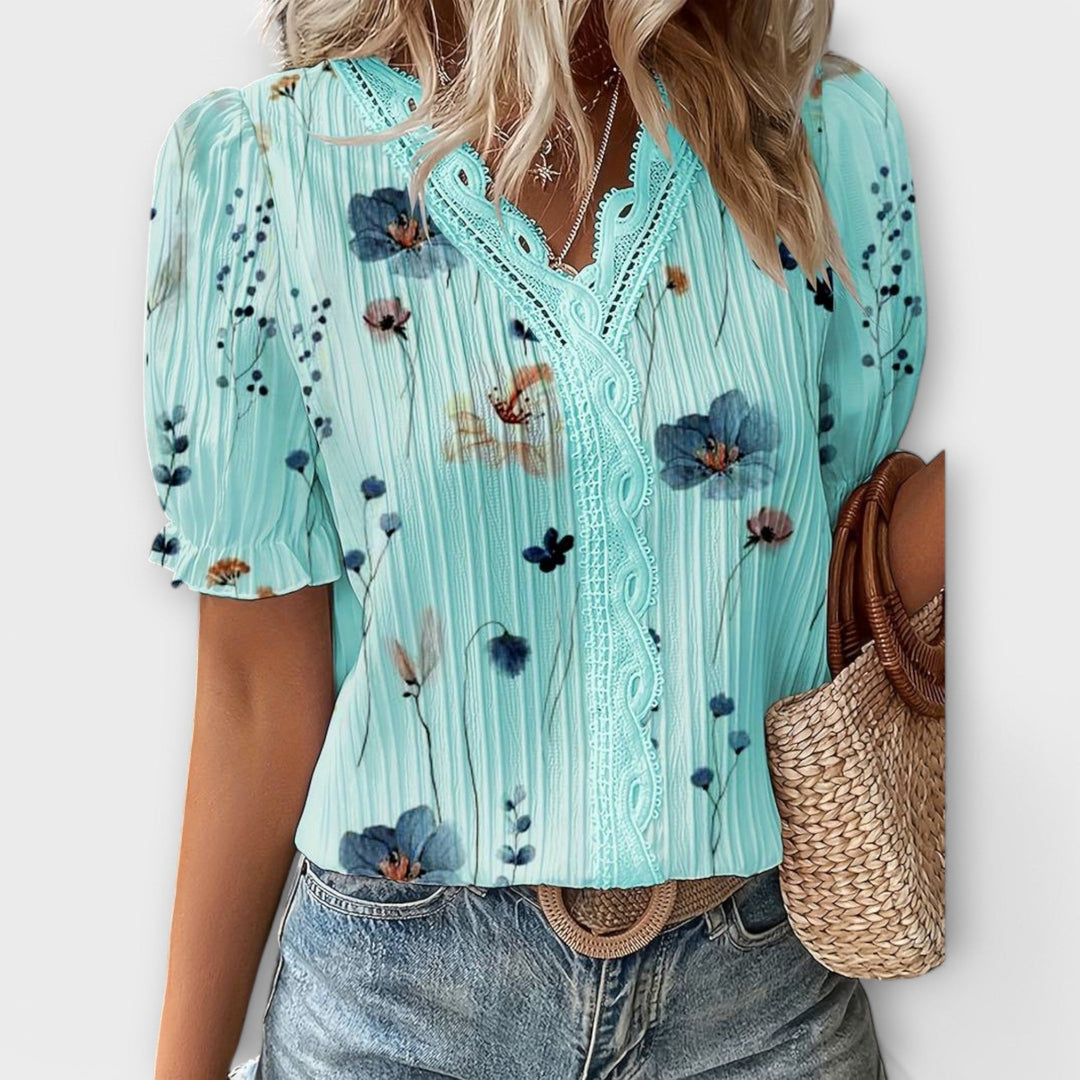 Emily - Bluse mit V-Ausschnitt