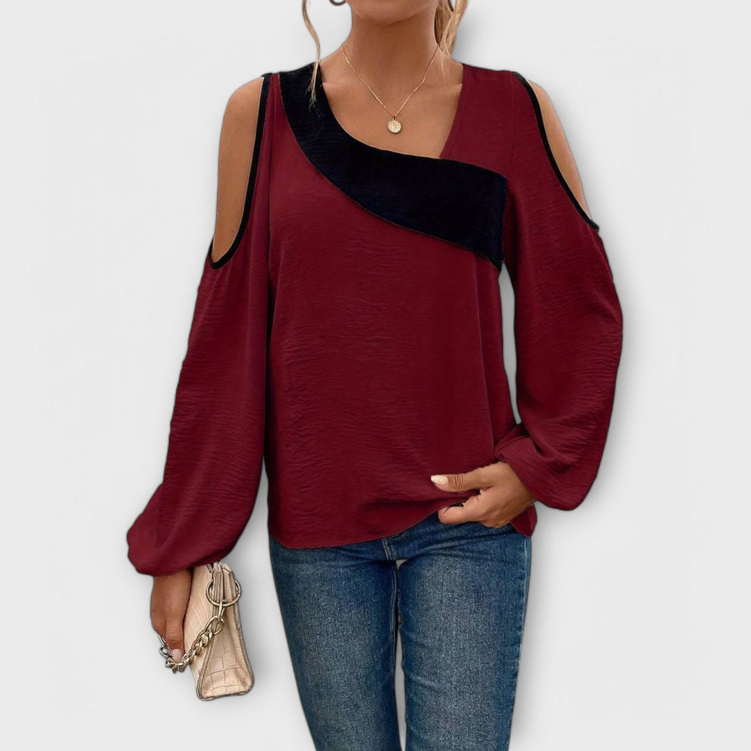 Scarlett - Bluse mit rechteckigem Ausschnitt