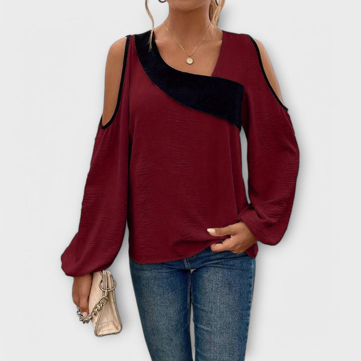 Scarlett - Bluse mit rechteckigem Ausschnitt