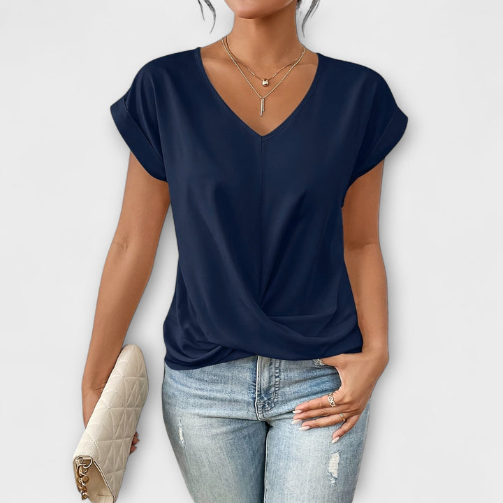 Eloise - Top mit V-Ausschnitt und Knotendetail