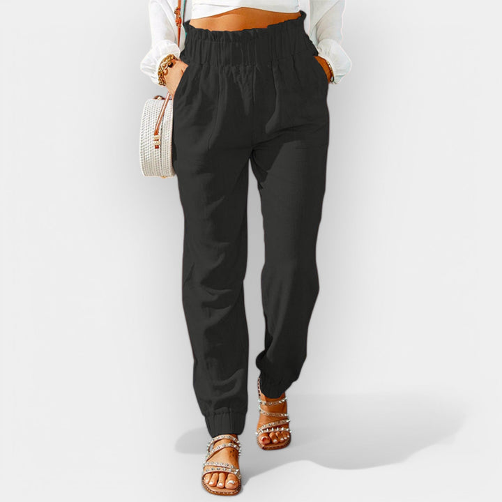 Hochtaillierte Damenhose