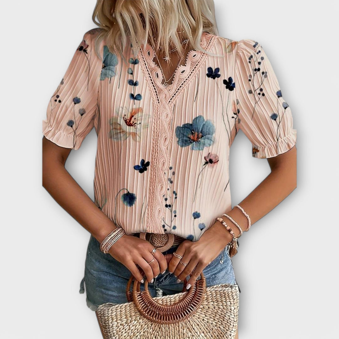 Emily - Bluse mit V-Ausschnitt