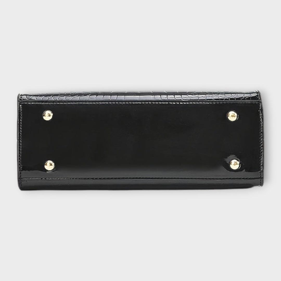CROCODILE™ | Glänzende Tasche mit Krokodilleder-Design