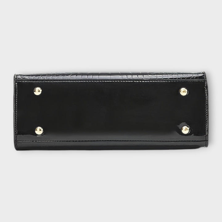 CROCODILE™ | Glänzende Tasche mit Krokodilleder-Design