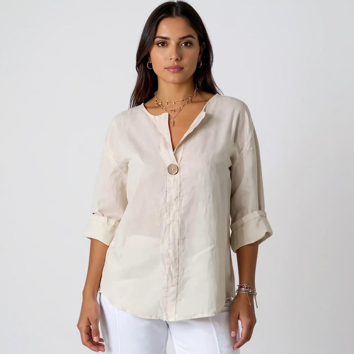 Zamma™ | Lockere Leinenbluse