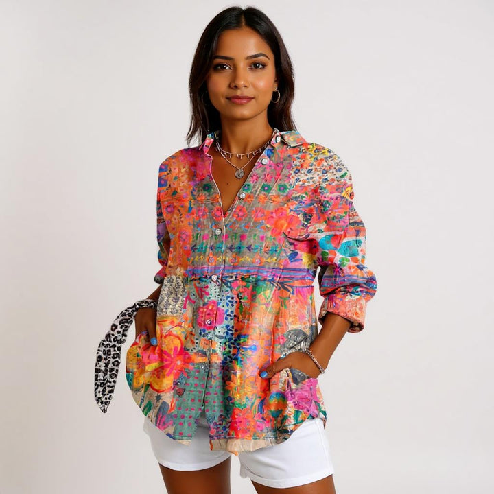 DALIA™ | Damen Blumenbluse