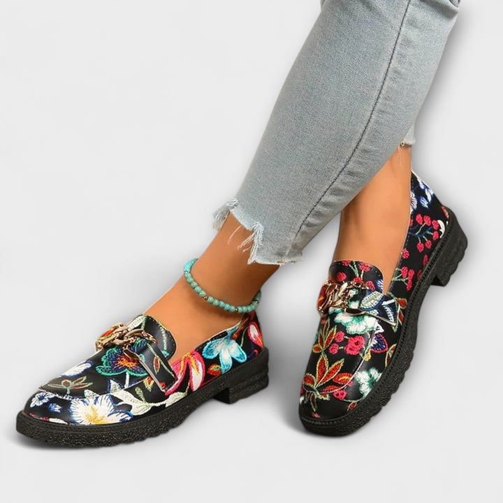 Orla – Bunte Mokkasins mit Blumenmotiv