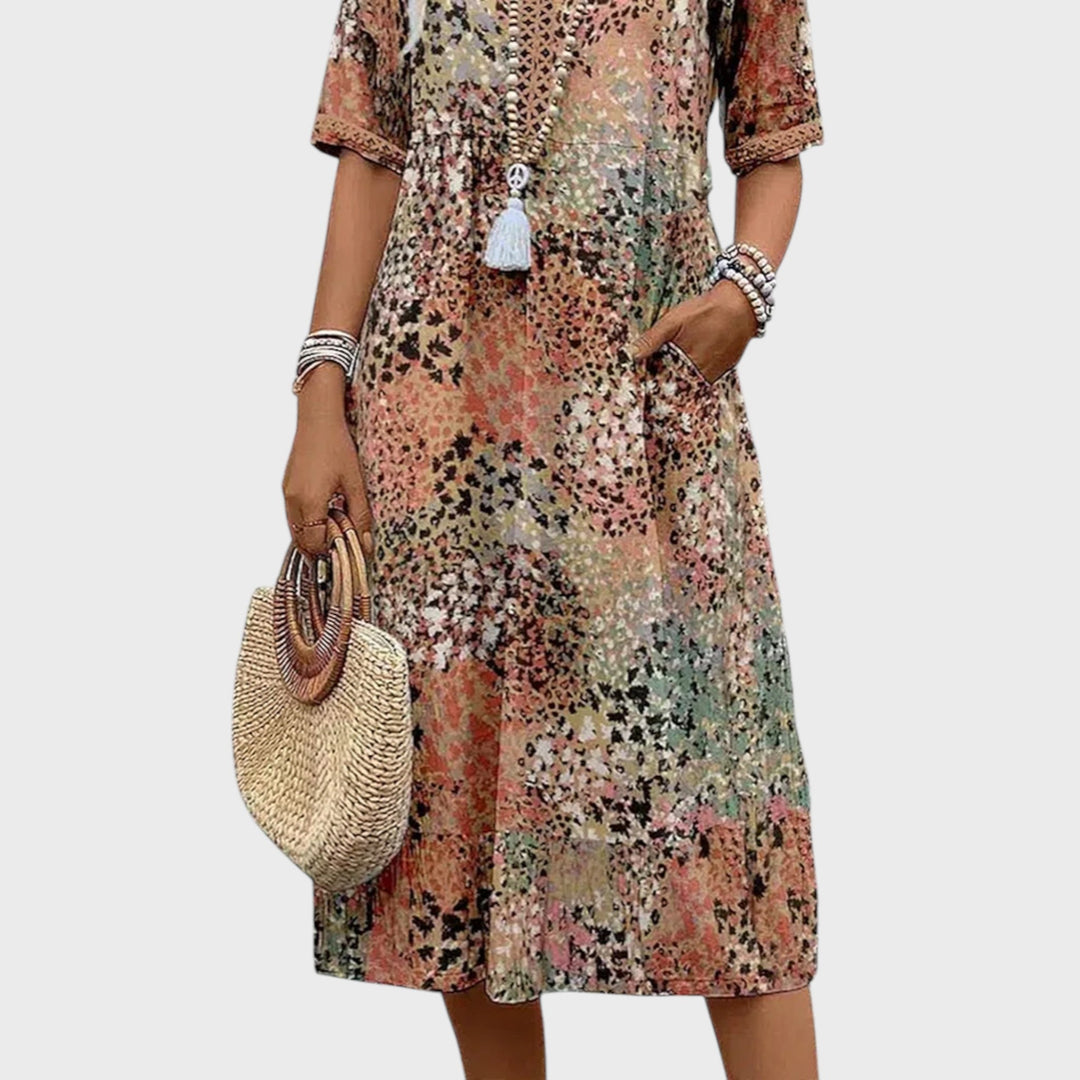 FLAVIA | Kleid mit V-Ausschnitt