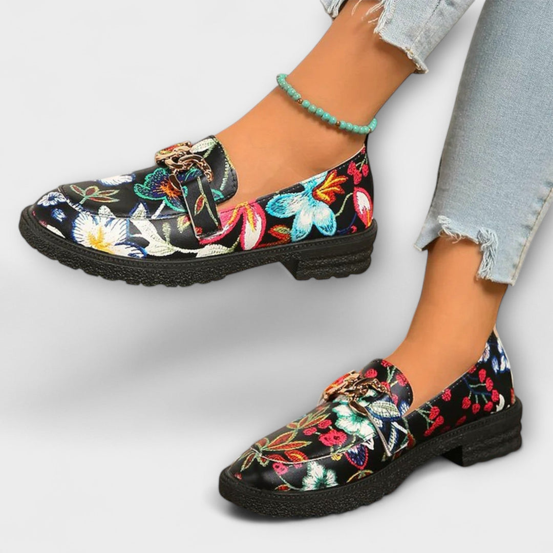 Orla – Bunte Mokkasins mit Blumenmotiv