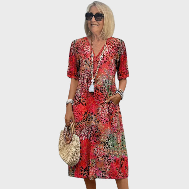 FLAVIA | Kleid mit V-Ausschnitt