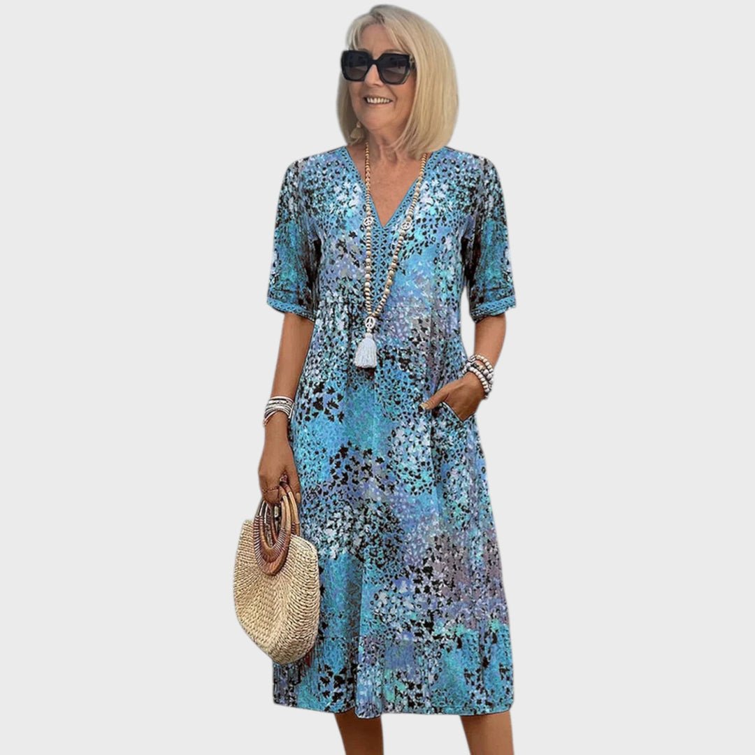 FLAVIA | Kleid mit V-Ausschnitt