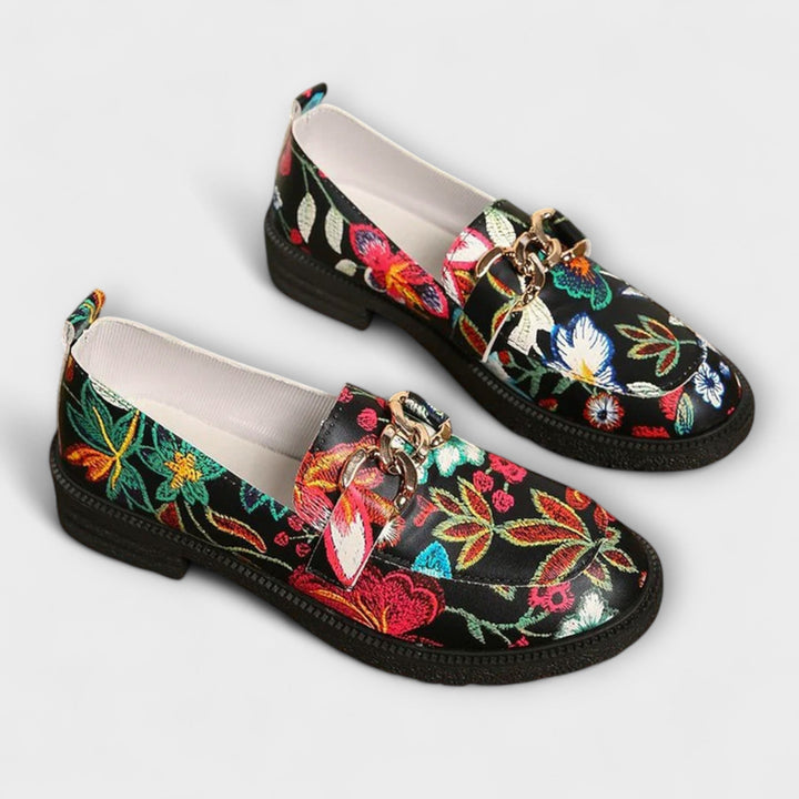 Orla – Bunte Mokkasins mit Blumenmotiv