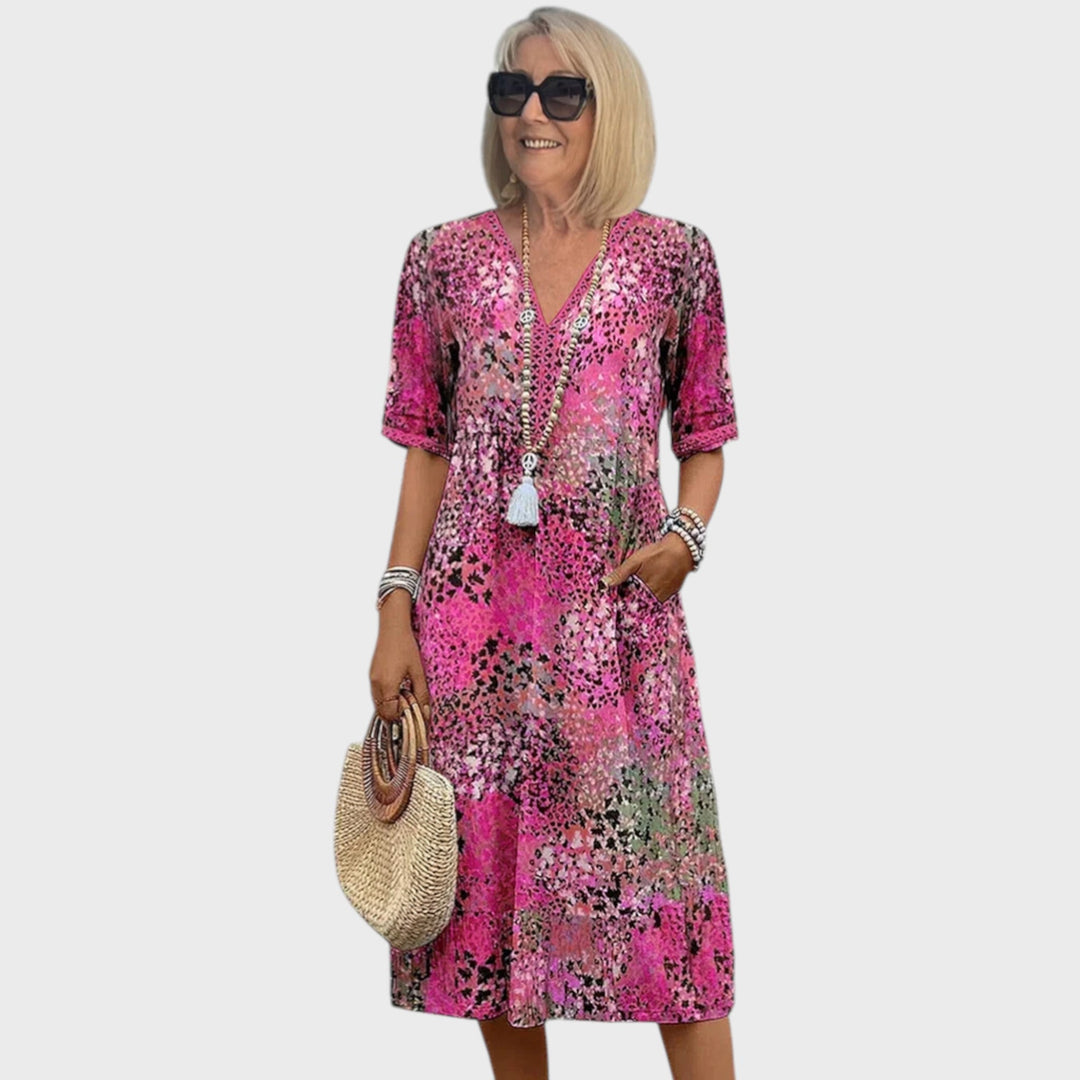 FLAVIA | Kleid mit V-Ausschnitt
