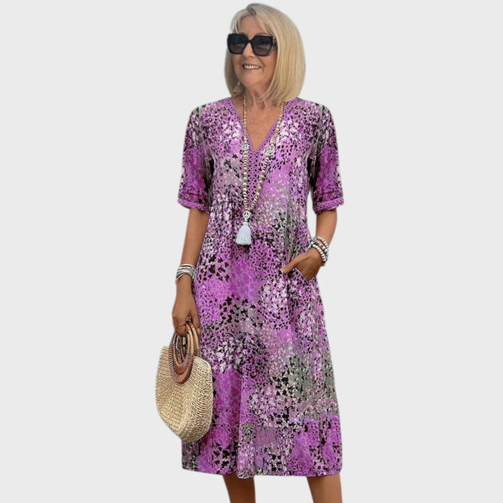 FLAVIA | Kleid mit V-Ausschnitt