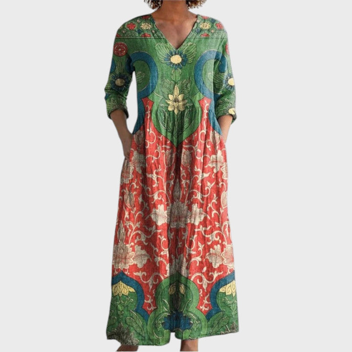 Celestine | Maxi-Kleid mit Vintage-Design