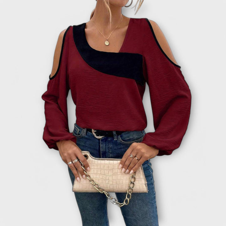 Scarlett - Bluse mit rechteckigem Ausschnitt