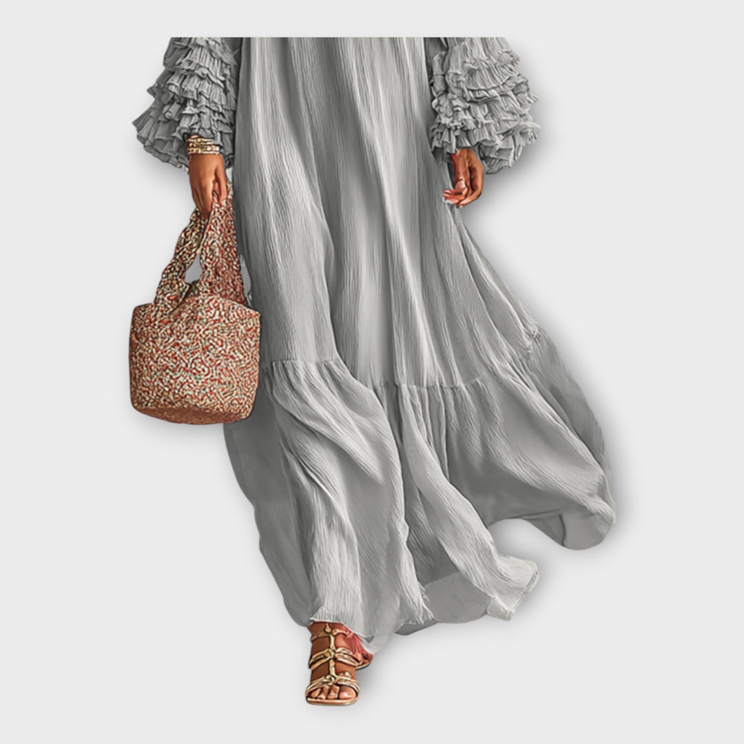 Luftige lange Kleid mit eleganten Details