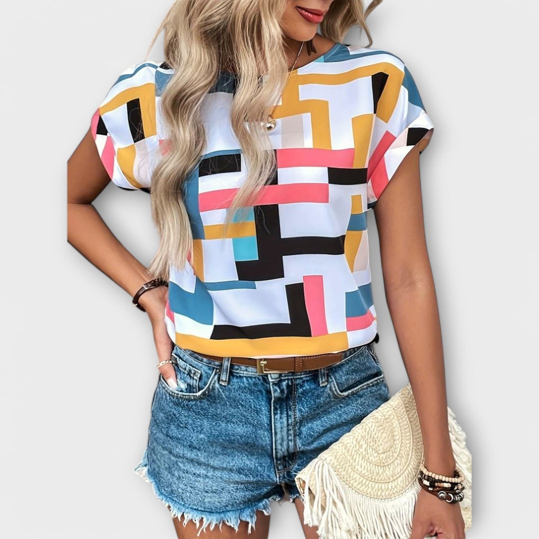 Chloe - Kurzärmlige Bluse