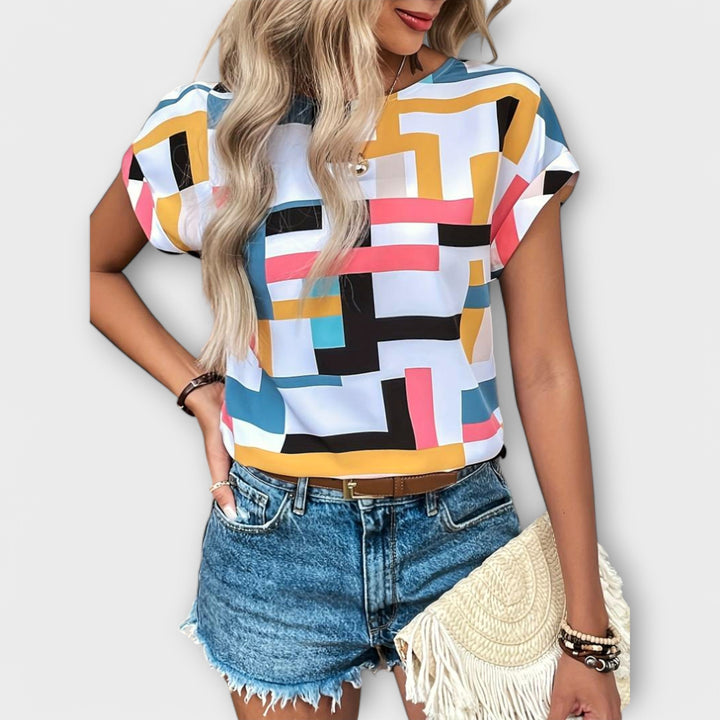 Chloe - Kurzärmlige Bluse