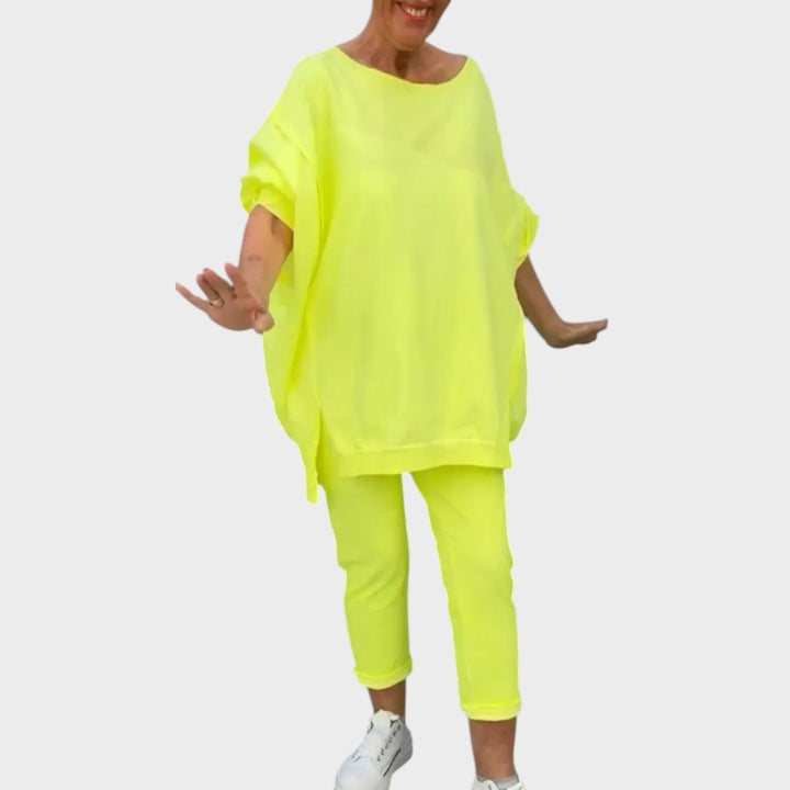 Isabel | Loungewear-Set mit Pullover-Oberteil und kurzen Hosen
