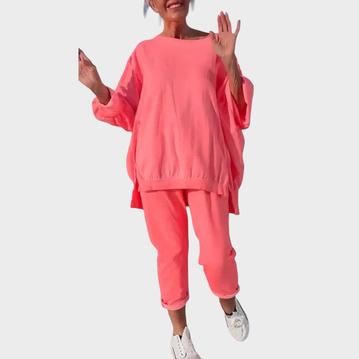 Isabel | Loungewear-Set mit Pullover-Oberteil und kurzen Hosen