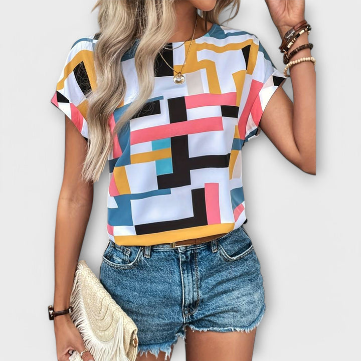 Chloe - Kurzärmlige Bluse